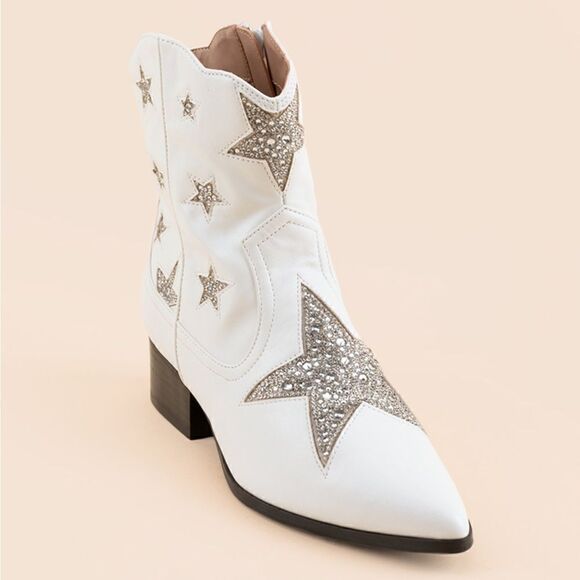 Betsey Johnson Edison Star Western Boot - Picture 1 of 9